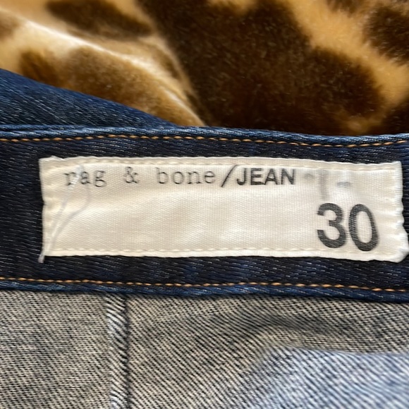 Rag &Bone Denny High Rise Skinny Cropped Dark Wash Ankle Jeans size 30 - Picture 6 of 9